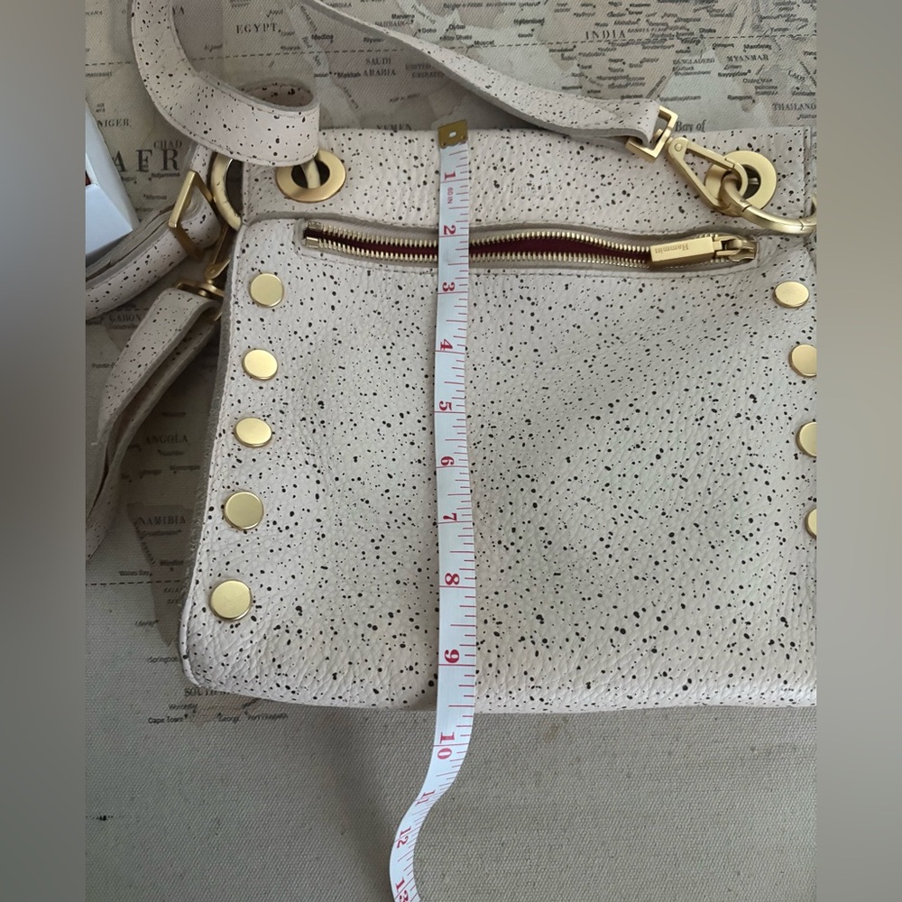Hammitt Speckled Cream Leather Crossbody with Gold Hardware - Picture 6 of 16